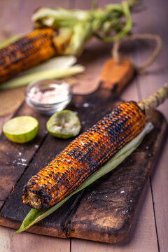 grilled sweet corn with lime and salt