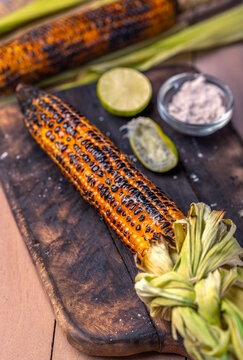 grilled sweet corn with lime and salt