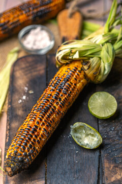 grilled sweet corn with lime and salt