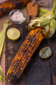 grilled sweet corn with lime and salt