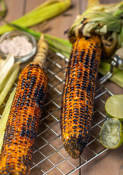 grilled sweet corn with lime and salt