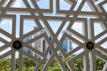 KUALA LUMPUR, MALAYSIA - January 18, 2020 : National Mosque of Malaysia in Kuala Lumpur Masjid Negara