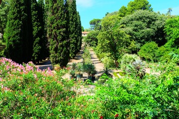 Botanical garden in Montpellier, France