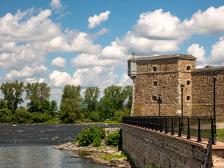 View on an historical fort (Fort of Chambly) Qubec Canada