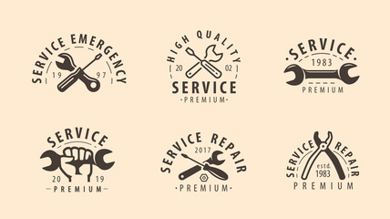 Service symbol or logo. Repair work, maintenance concept