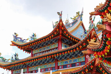 Fototapeta na wymiar Kuala Lumpur, Malaysia - January 19 2020: Thean Hou Temple