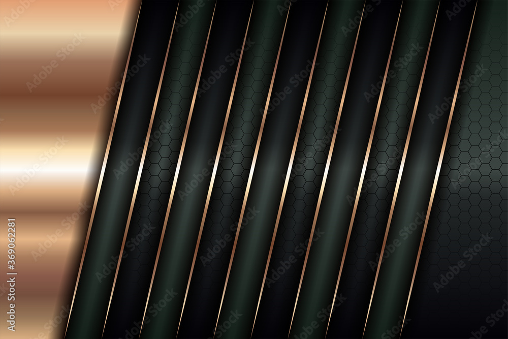 Aufkleber modern luxury background vector overlap layer on dark green and shadow black space with abstract sty