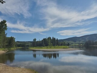 Beautiful lake in Tetons National Park