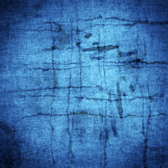 Grunge blue wall background or texture