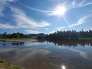 Beautiful lake in Tetons National Park