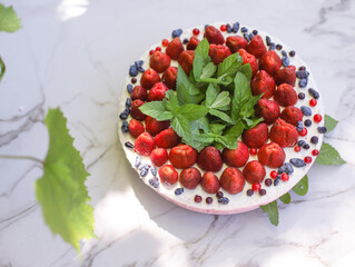fresh salad in a bowl on the table