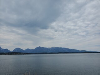 Obraz premium Beautiful lake in Tetons National Park