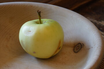 closeup of an ugly apple