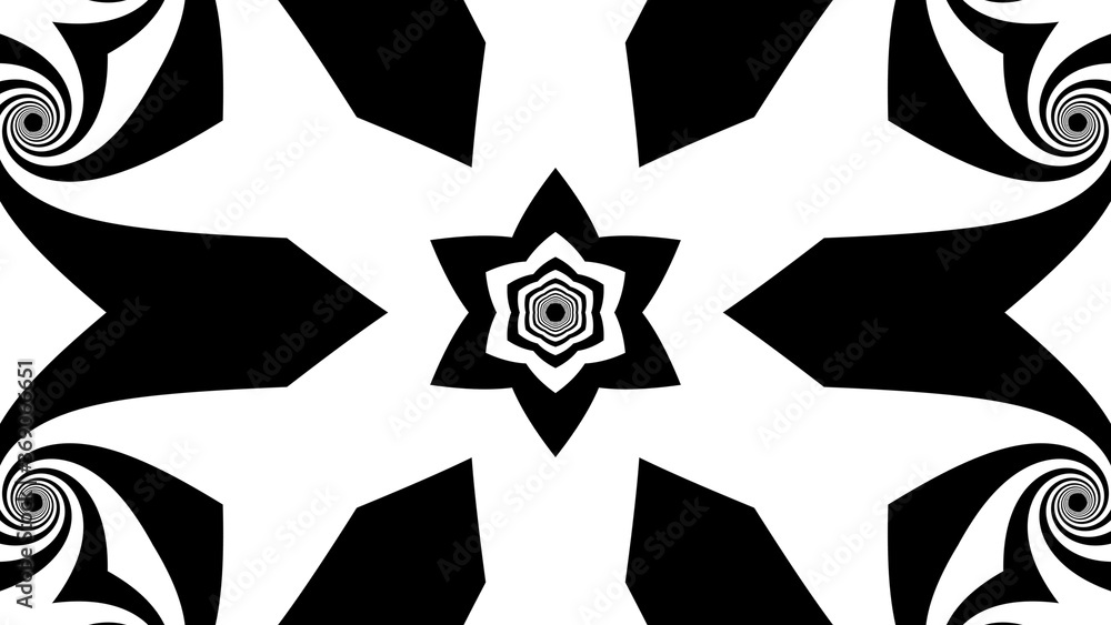 Poster black and white stripes. computer generated abstract background, 3d rendering backdrop