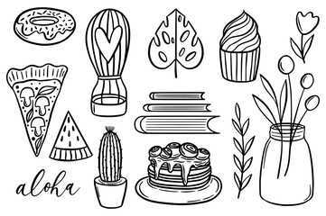 Cute simple vector hand drawn doodle illustration.