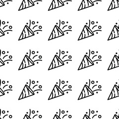 various icons, a pattern from a festive cap