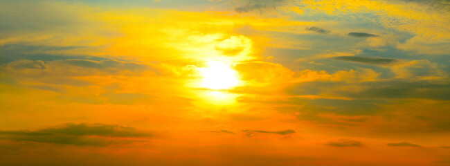 Fototapeta premium Sun set Sun rise. Sky with Clouds. Wide photo .