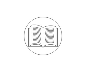 Book, education, open book icon. Vector illustration.