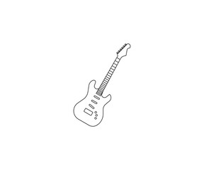 Obraz na płótnie Canvas Guitar, instrument, music icon. Vector illustration, flat design.
