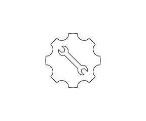 Service, technical, tools icon. Vector illustration, flat design.