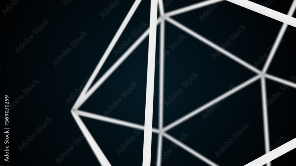 Aufkleber proportional polyhedron from lattice structure, 3d rendering geometric shape. computer generated the