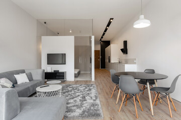 Small and stylish open plan apartment