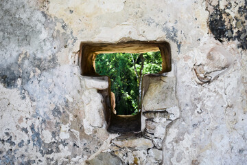 T-shaped window in the ancient Maya city of Palenque