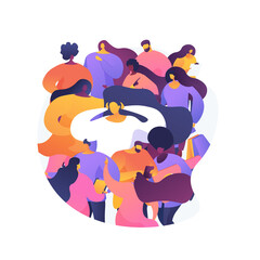 Overpopulation abstract concept vector illustration. World human overpopulation, resource overconsumption, densely populated area, urban population growth, inhabitant increase abstract metaphor.