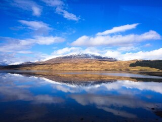 lake and mountains