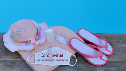 Fototapeta na wymiar Coronavirus Tourismusbranche in der Krise