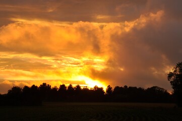 Sunset at Plérin in Brittany