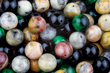 Close Up of Mixed Coloured Jewellery Beads