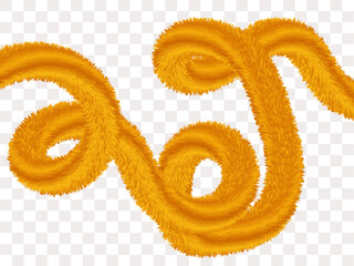 Colorful fluffy wave. Abstract vector design. eps 10