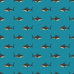 Sharks Seamless Pattern