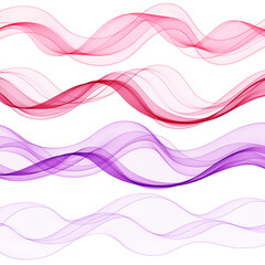 A set of color waves. Vector abstract lines. eps 10