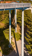Fototapeta premium Beautiful view at the famous Waldwipfelweg, Saint Englmar, Bavarian forest, Bavaria, Germany