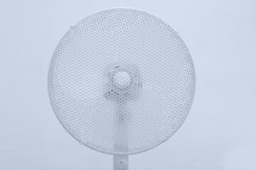 White outdoor air fan. White background.