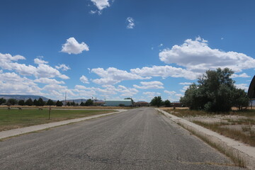 Empty road in small town