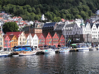 Fototapeta na wymiar harbour in norway, Bergen 