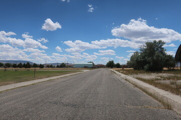Empty road in small town