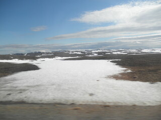 Snow on the glacier, North Norway 