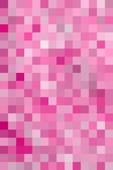 Abstract pattern, color combination, pixel effect. Squares in plastic pink neon violet, proton purple colors, variety of shades and nuances. Fresh modern background, fasion trend in color combination