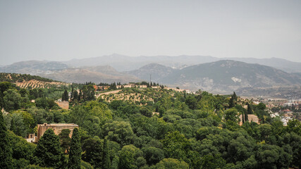 Fototapeta premium Granada is a city in southern Spain’s Andalusia region, known for Alhambra.