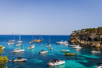Fototapeta na wymiar Mallorca Holidays 2020 blue Cala del Mago