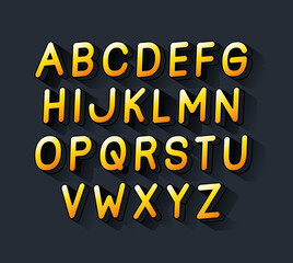 super hero alphabet font design, typography retro and comic theme Vector illustration