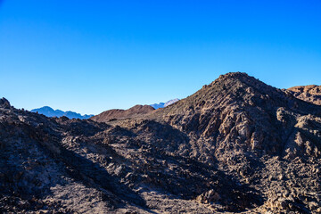 Mountains in arabian desert not far from the Hurghada city, Egypt