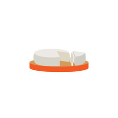 mozzarella cheese colored icon. Signs and symbols can be used for web, logo, mobile app, UI, UX