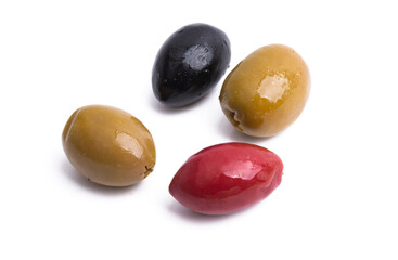 stuffed olives isolated