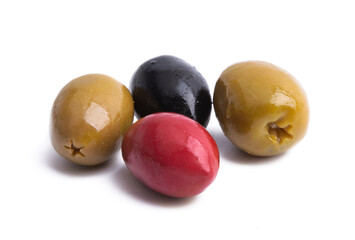 stuffed olives isolated