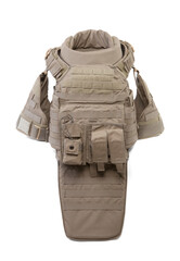 Desert Color Bulletproof Vest with Magazine Pouches